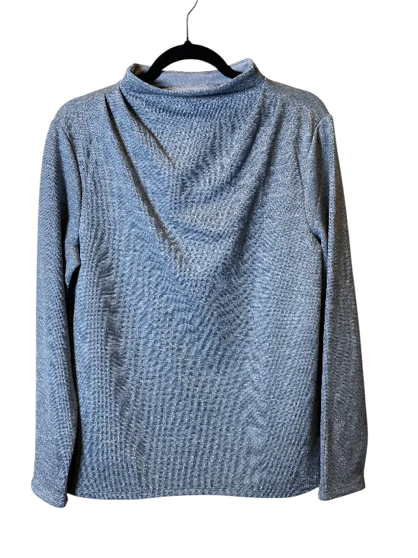 Weekend Discounts to Snag Top Long Sleeve By Ann Taylor In Grey, Size: L