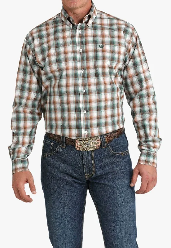 Cinch Mens Plaid Long Sleeve Shirt