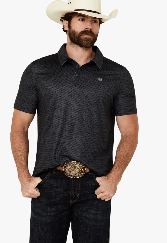 Rock & Roll Mens Ditzy Geo Knit Polo