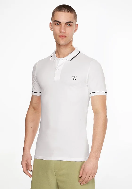 Calvin Klein Jeans Contrast Trim Polo Shirt, White