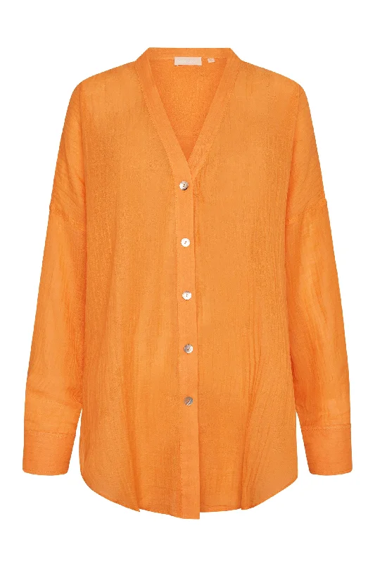 Lowest Price Barcelona Tunic - Clementine Crinkle Linen