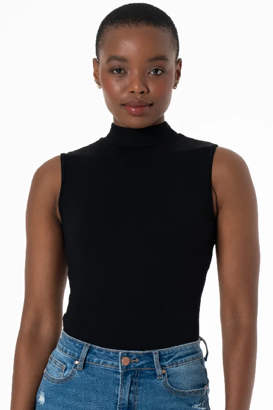 Don't Delay Hi-Neck Bodysuit _ 143197 _ Black