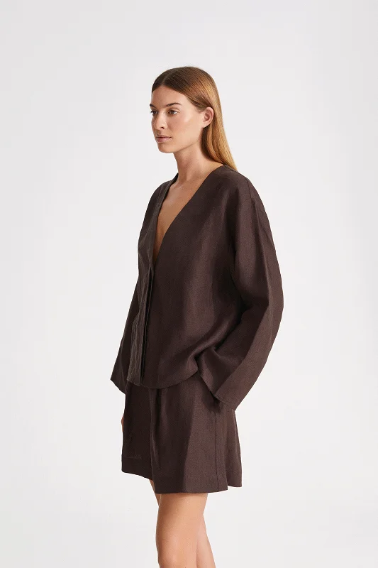 Weekend Specials to Grab SANREMO SHIRT - DARK BROWN