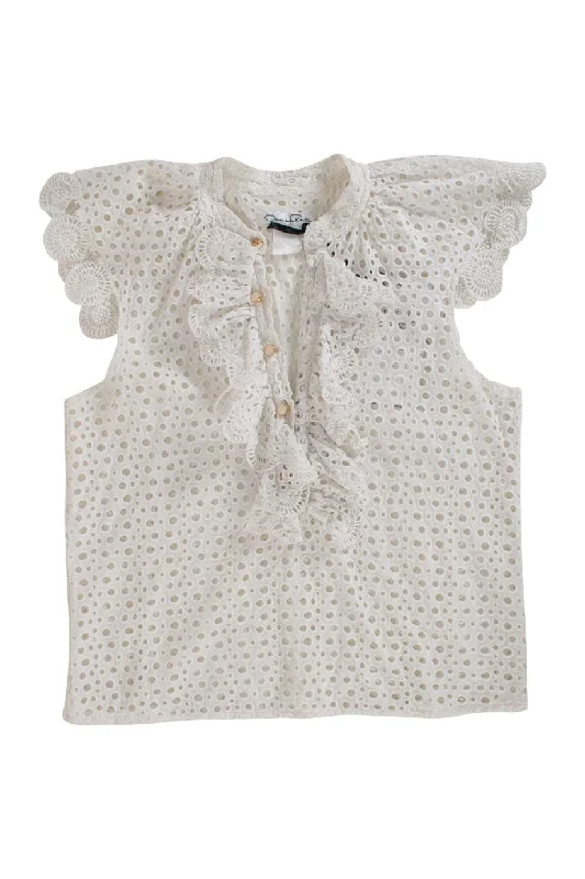 Weekend Price Cuts Galore [WW17685] Oscar De La Renta | Sleeveless Top