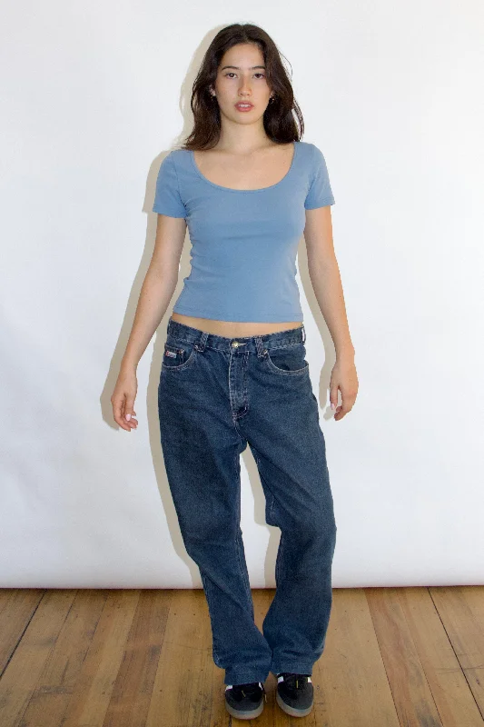Mega Discount SCG MADE | 90s Basic Scoop Neck Baby Tee