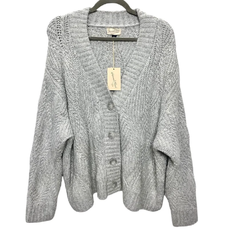 Top Pick Sweater Cardigan By Universal Thread In Grey, Size: Xxl