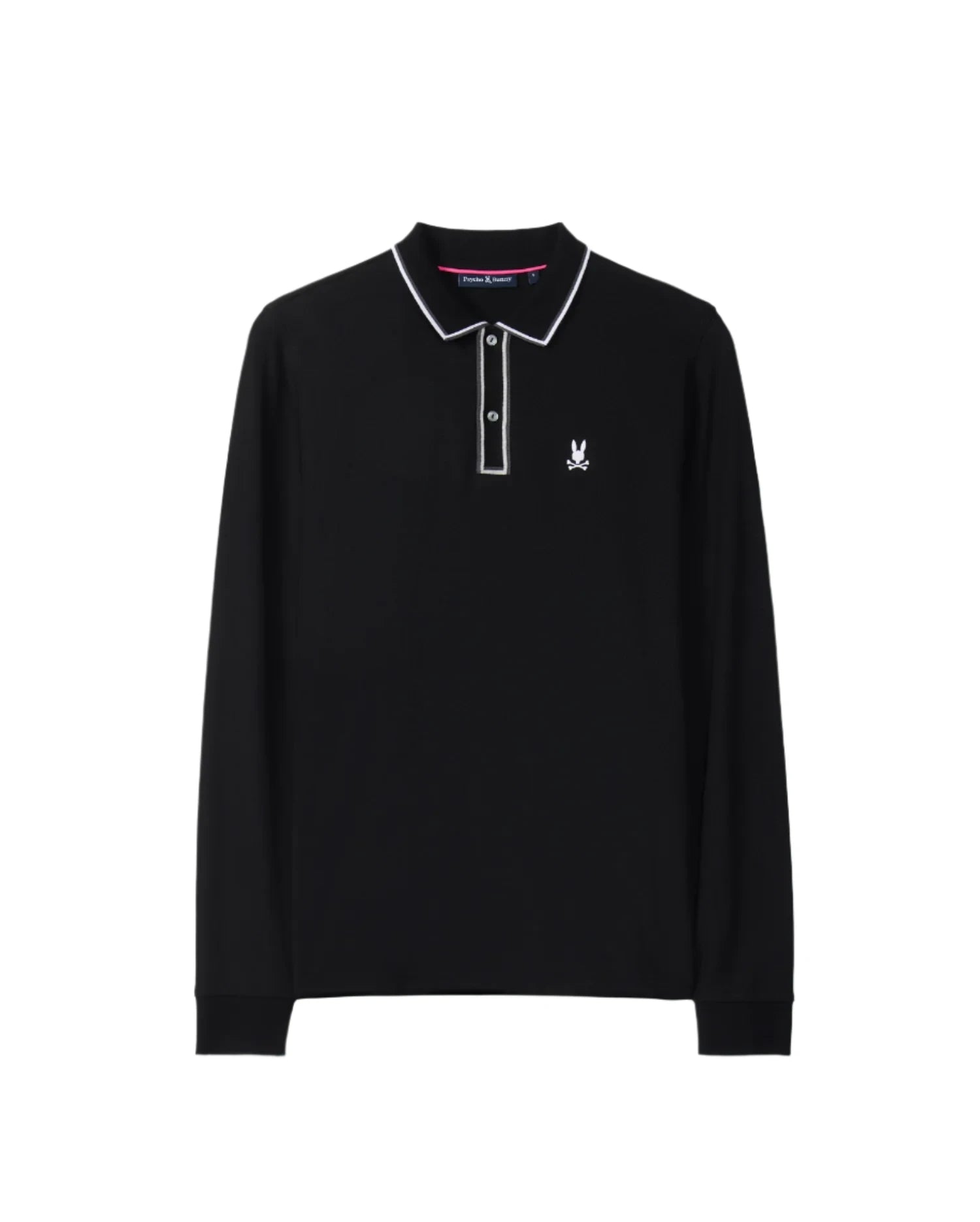 ID24853-Psycho Bunny Black Long Sleeve Polo