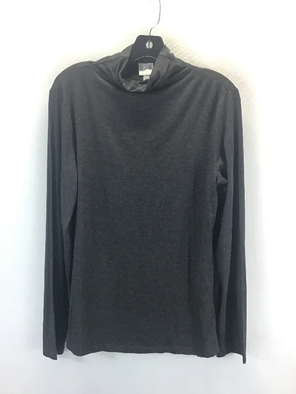 Markdown Sale Top Long Sleeve Basic By Cupio In Grey, Size: Xl
