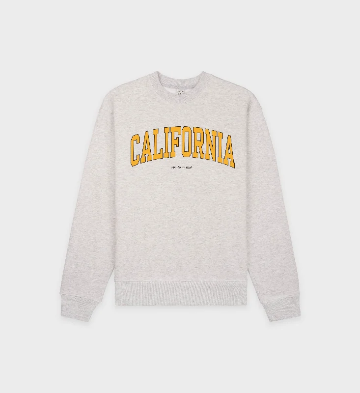 California Crewneck - Heather Gray/Gold