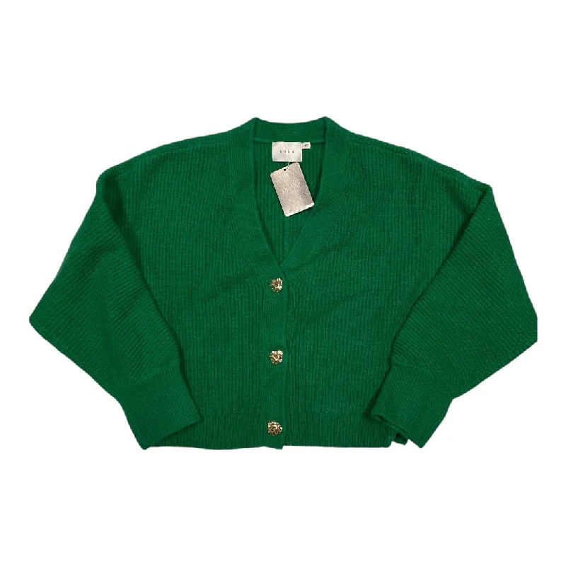 Time-Sensitive Sweater Cardigan By Lush In Green, Size: M