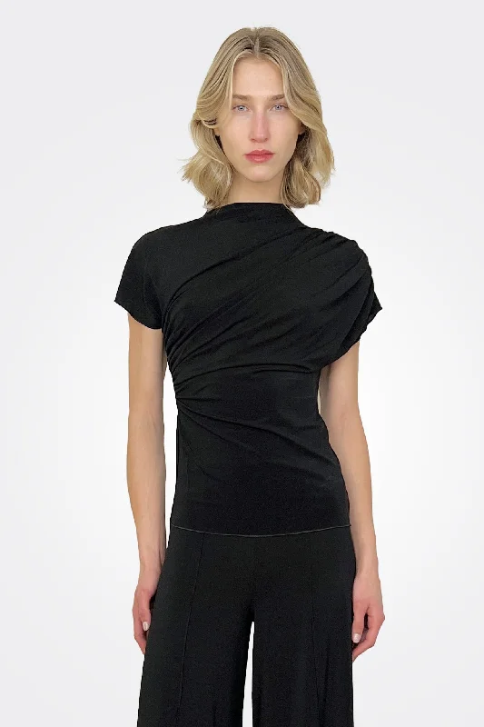 Act Fast Dotta Crepe Blouse - Black