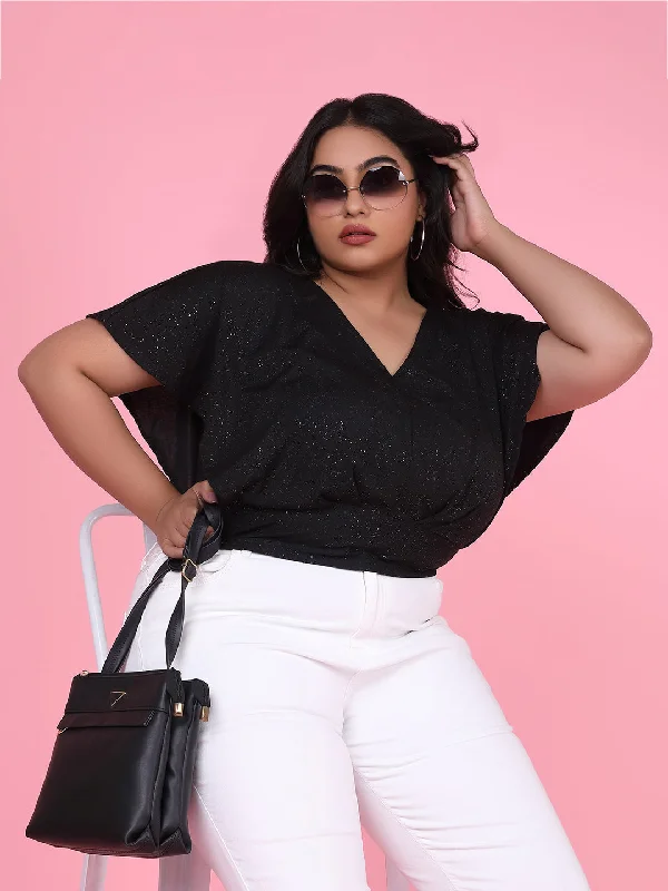 Massive Deal Women Solid Black Top