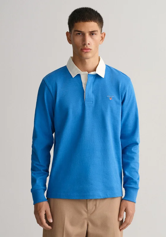 Gant Heavy Rugger Polo Shirt, Day Blue