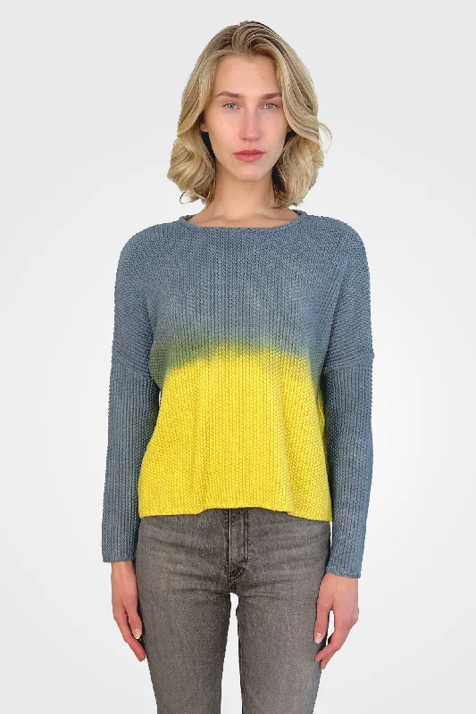 Deal of the Day Knitted Pullover - Yellow Grey