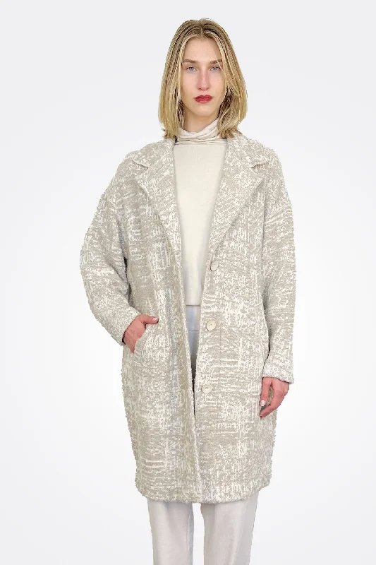 Weekend Offers That Dazzle Pattern Mid Coat - Sand
