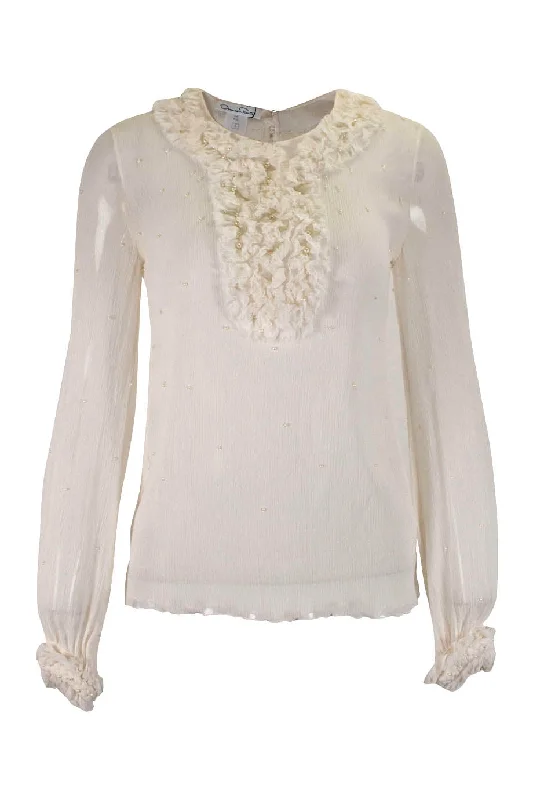 Unbeatable Deal [WW18340] Oscar De La Renta | Long sleeve top