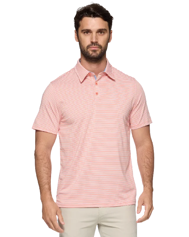 NAPLES STRIPED PERFORMANCE POLO