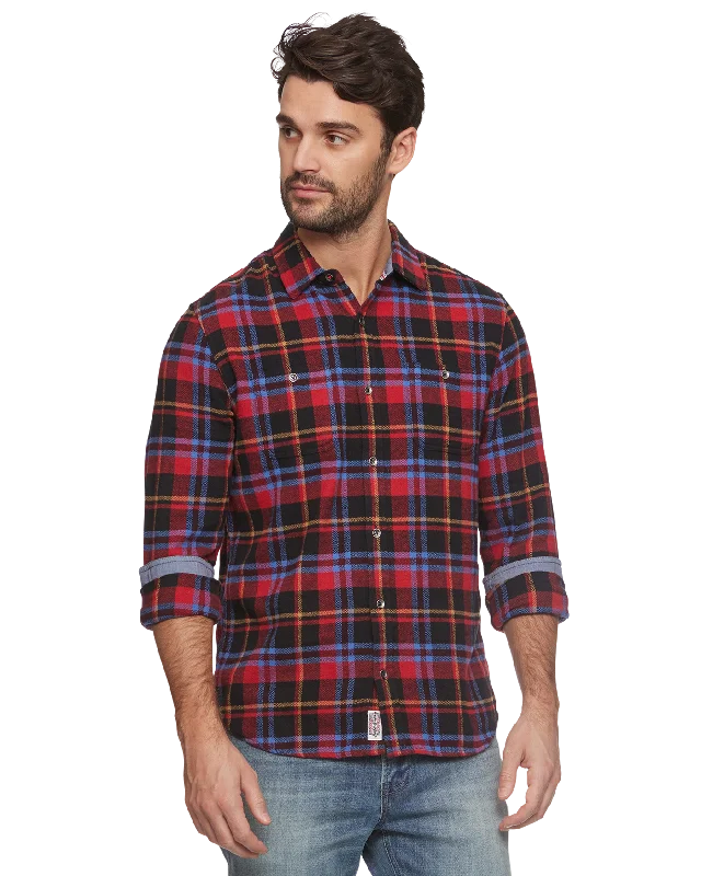 LADSON HERRINGBONE STRETCH FLANNEL SHIRT