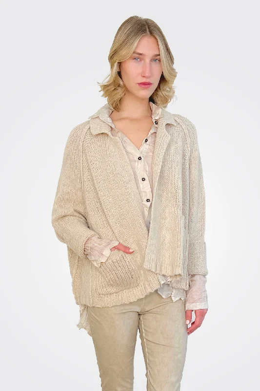 Unwind with Weekend Discounts Knit Jacket - Bone