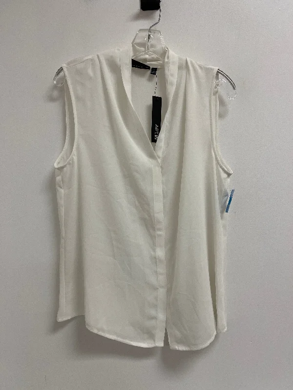 Weekend Savings Fiesta Top Sleeveless By Apt 9 In White, Size: L