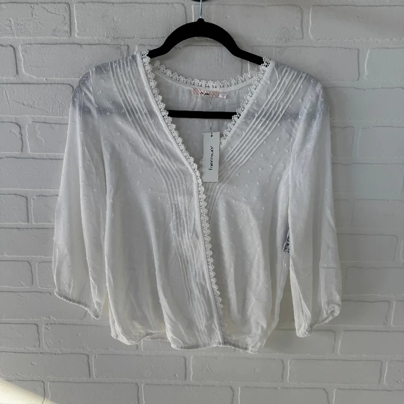 Weekend-Only Price Drops Top Long Sleeve By Mi Ami In White, Size: S