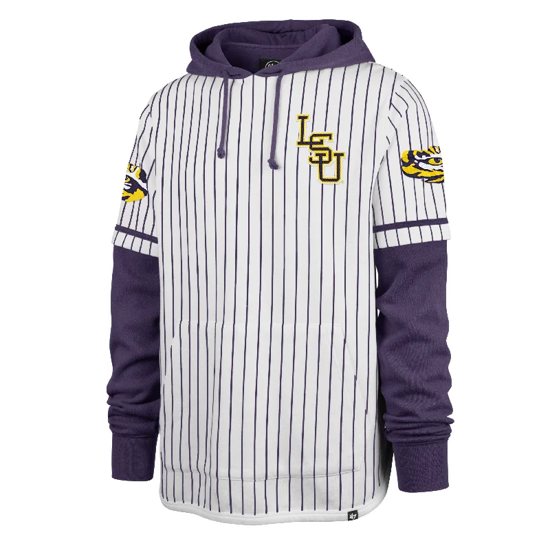 LOUISIANA STATE TIGERS LSU PINSTRIPE '47 SHORTSTOP PULLOVER HOOD