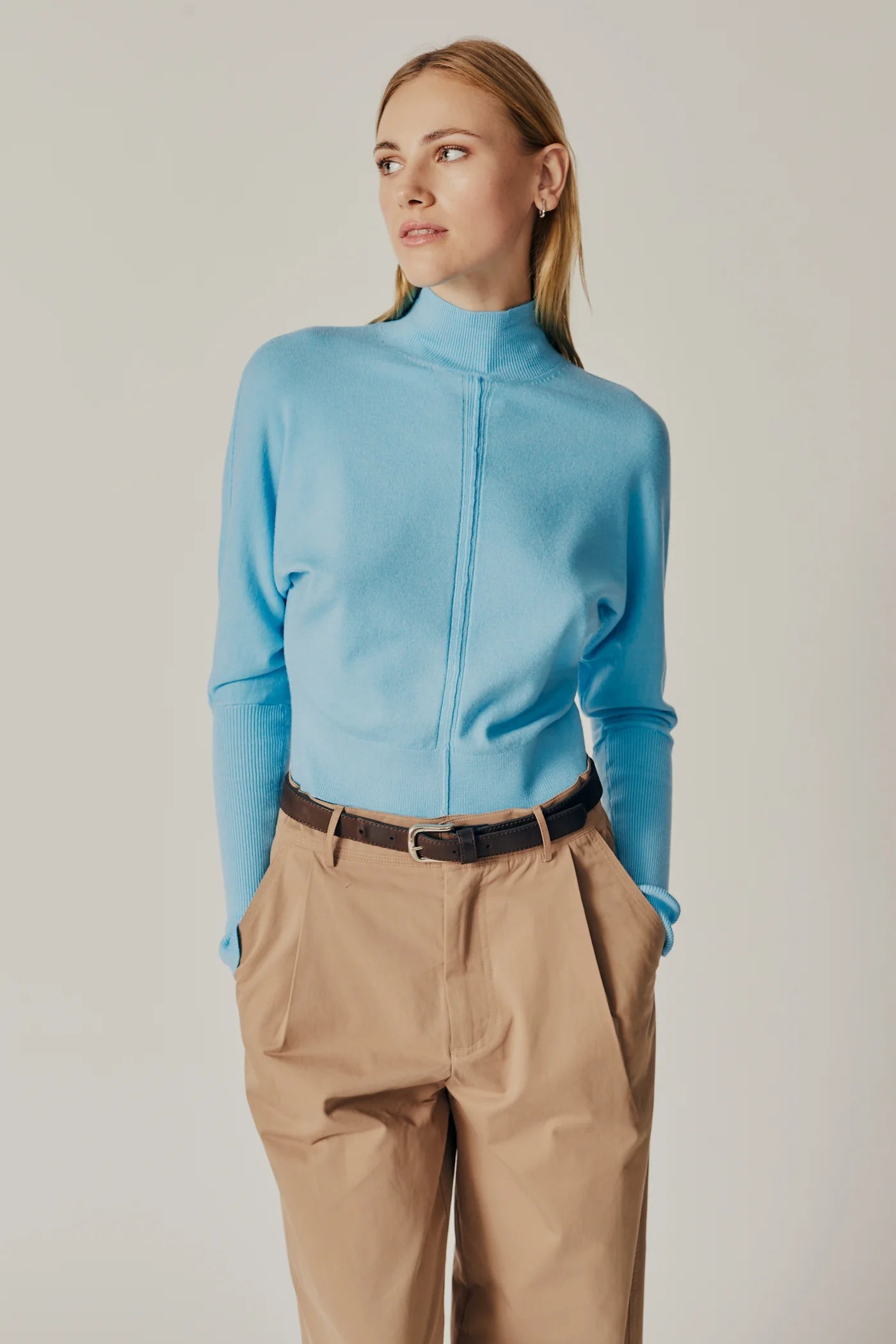 Weekend Savings Sensation Campanula Turtleneck - Cyan