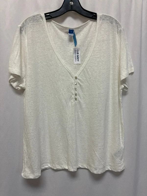 Weekend Savings Extravaganza Top Short Sleeve By Old Navy In White, Size: L
