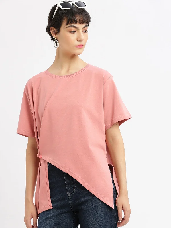 Flash Deal Women Solid Peach Top