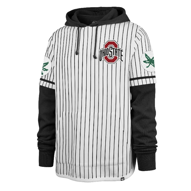 OHIO STATE BUCKEYES PINSTRIPE '47 SHORTSTOP PULLOVER HOOD