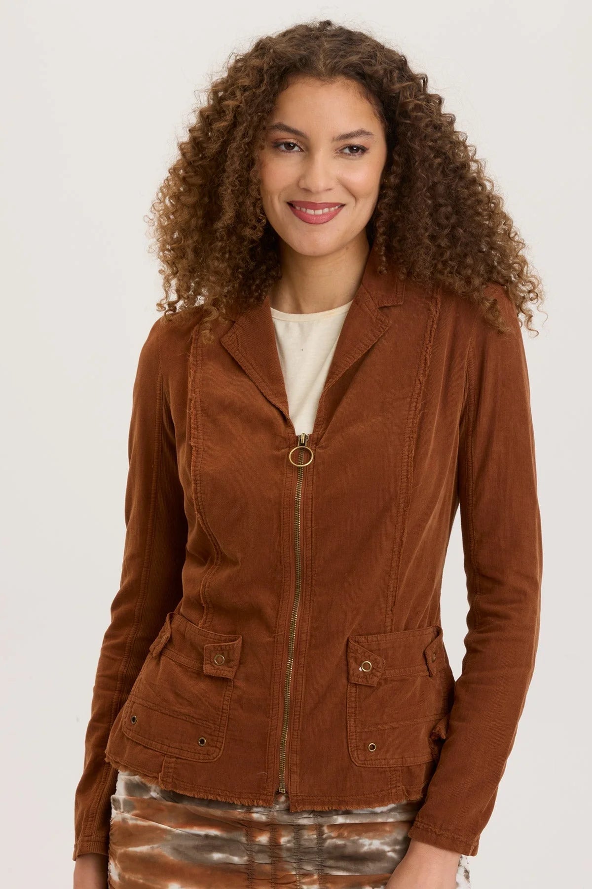 Weekend Bargains to Love Cord Raphael Blazer - Russet Pigment