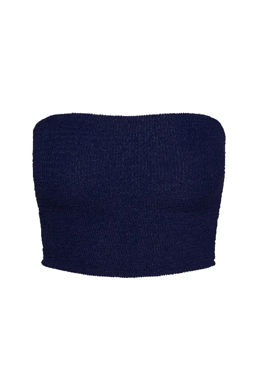 Quick Sale Laguna Top - Midnight Crinkle