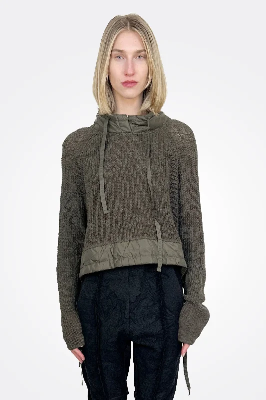 Weekend Specials to Grab Quilt Detail Knit Sweater - Jungle