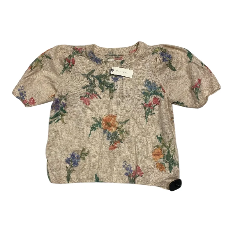 Final Clearance Sweater Short Sleeve By Anthropologie In Multi-colored, Size: S