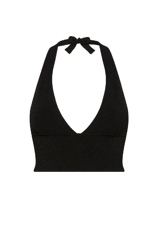 Weekend Special Laurel Canyon Knitwear Top - Black Rib