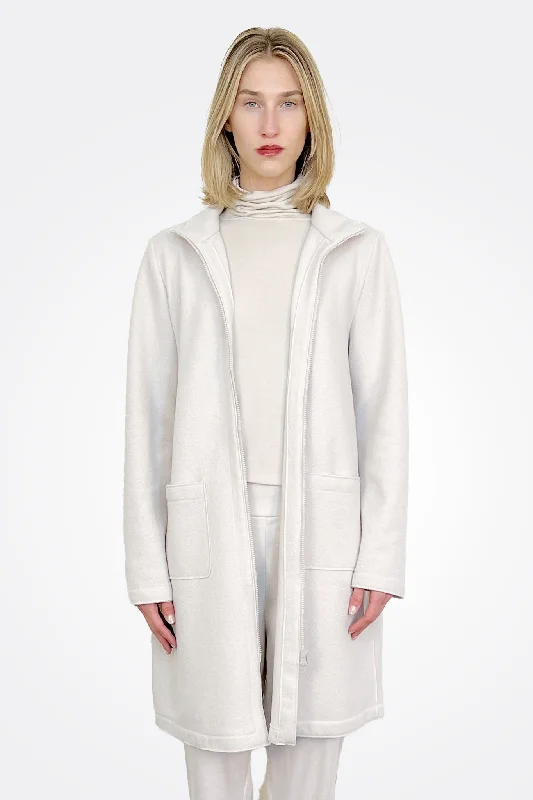The Best Deal Woollen Cloth Zipped Coat - Ice