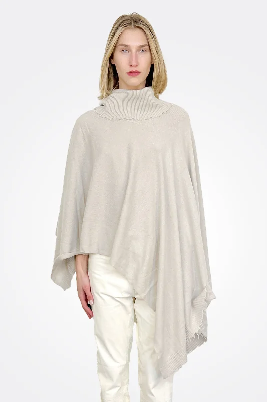 Weekend Bargains to Love Knitted Poncho Scarf - Eraser