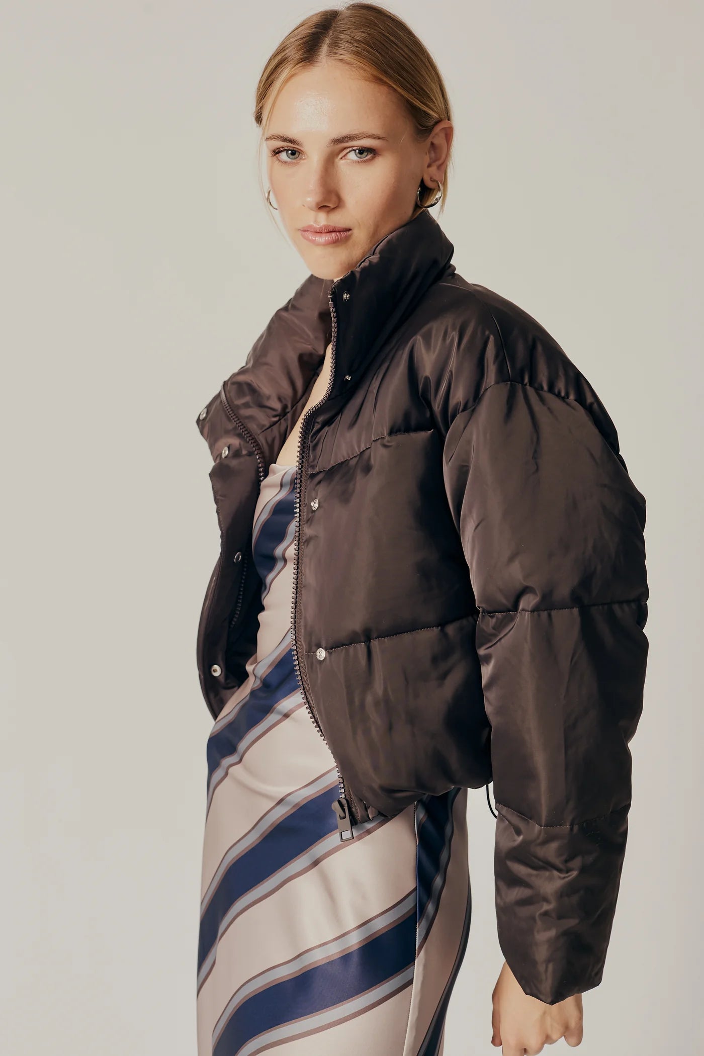 Weekend Bargains Await You Cornus Puffer Jacket - Chocolate