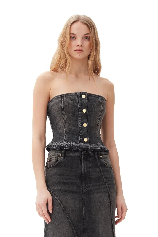 Value Pack Denim Top - Washed Black
