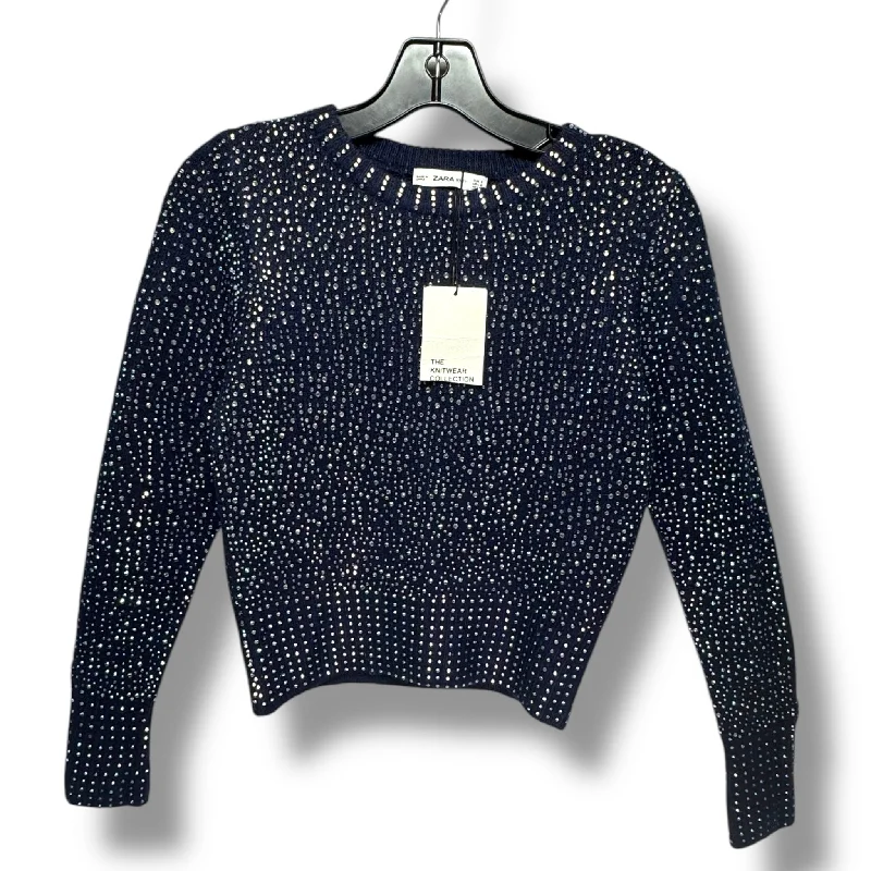 Exclusive Offer Sweater By Zara In Blue, Size: S