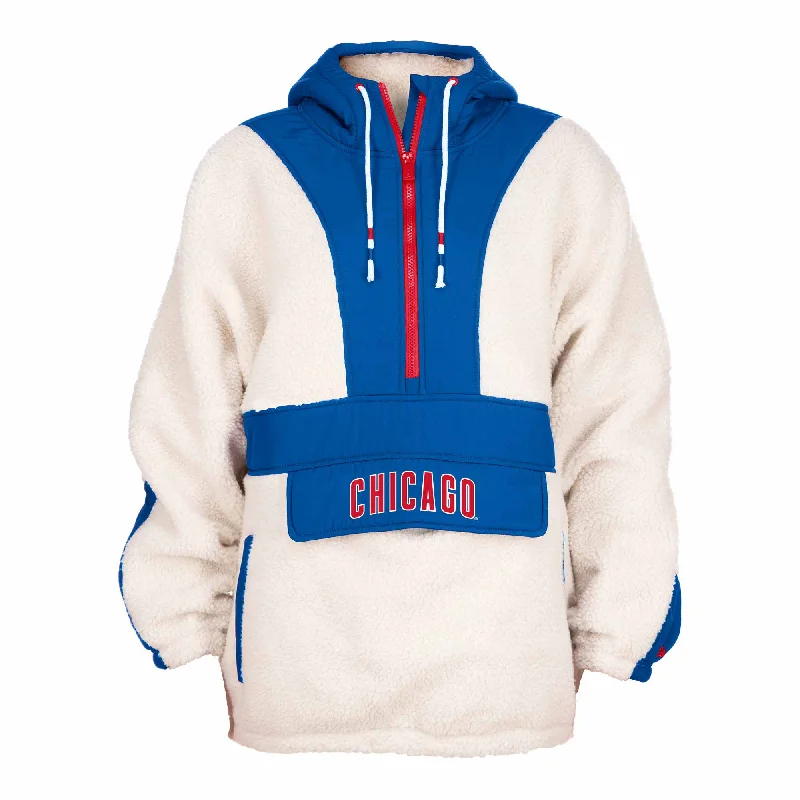 Chicago Cubs Women's Sherpa Half-Zip Sweatshirt