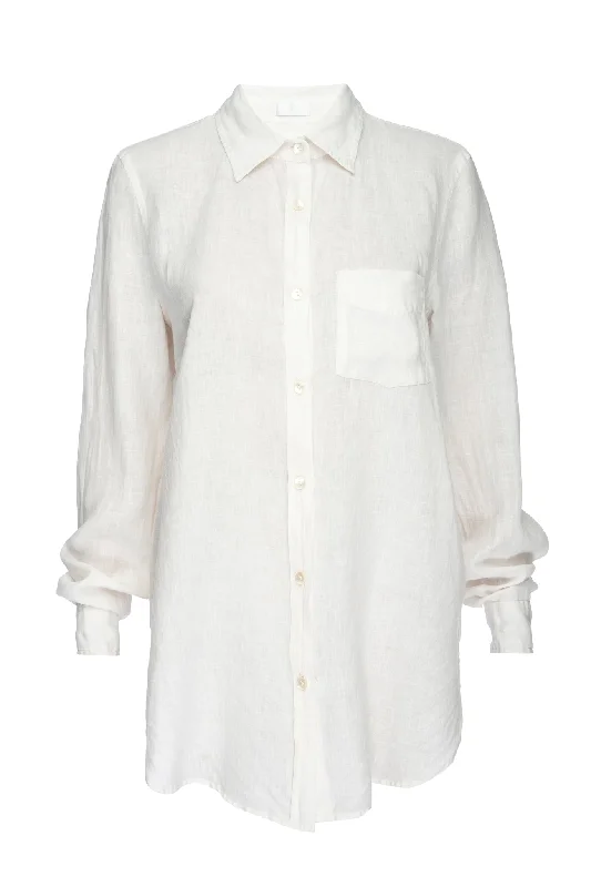 Weekend Bargains to Celebrate Monaco Linen Shirt - White