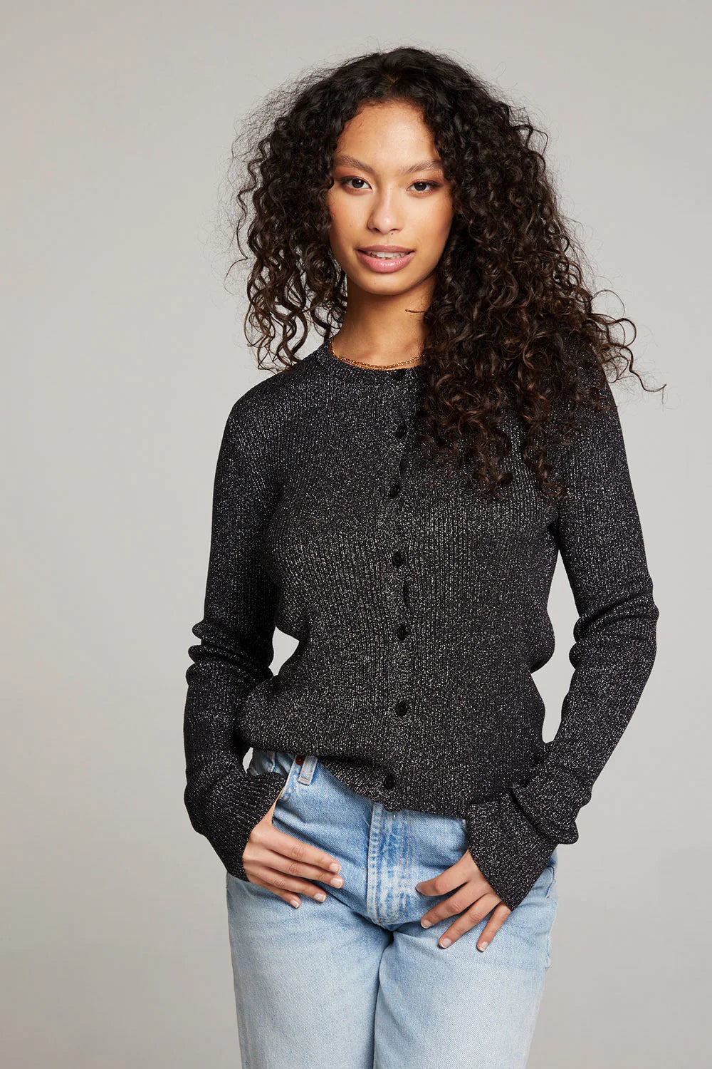 New Deal Tommy Button Up Sweater - Licorice