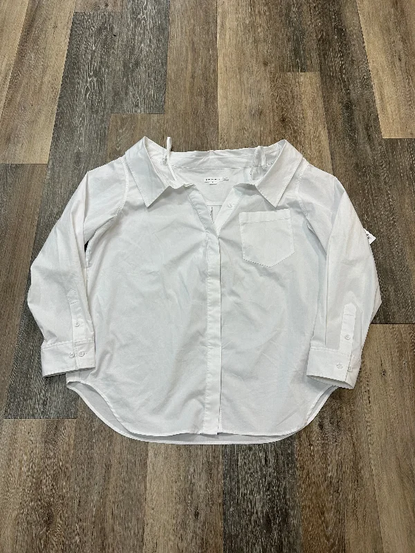 Exclusive Offer Blouse Long Sleeve By Good American In White, Size: L