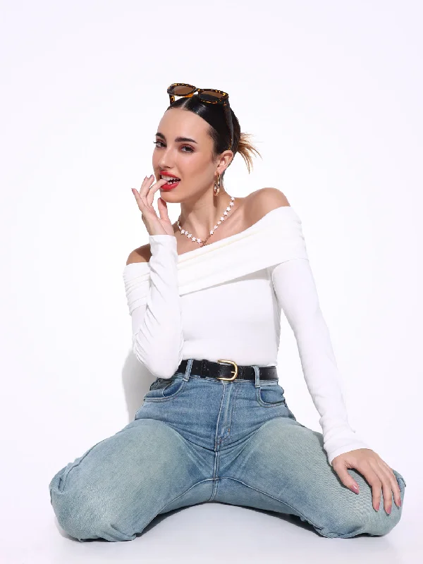 While Supplies Last Women Solid White Top