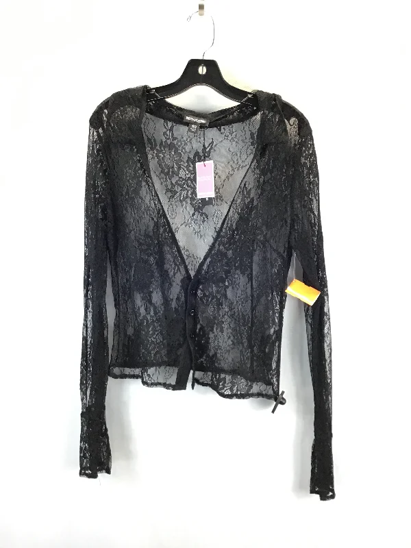 Weekend Savings Fiesta Top Long Sleeve By Pretty Little Thing In Black, Size: 10