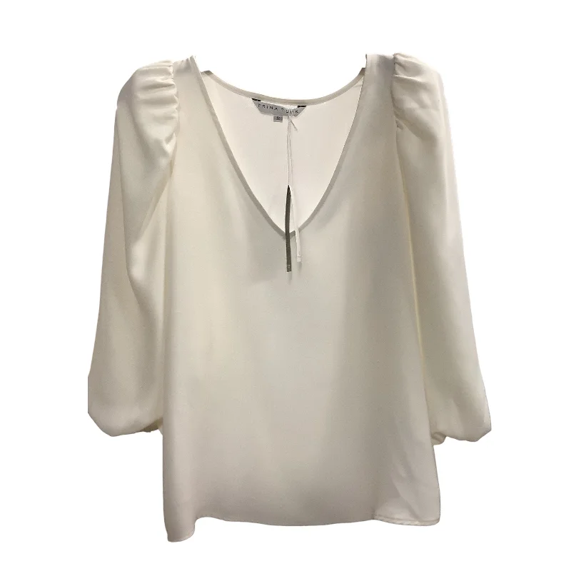 Weekend Deals That Please Top Long Sleeve By Trina Turk In White, Size: S