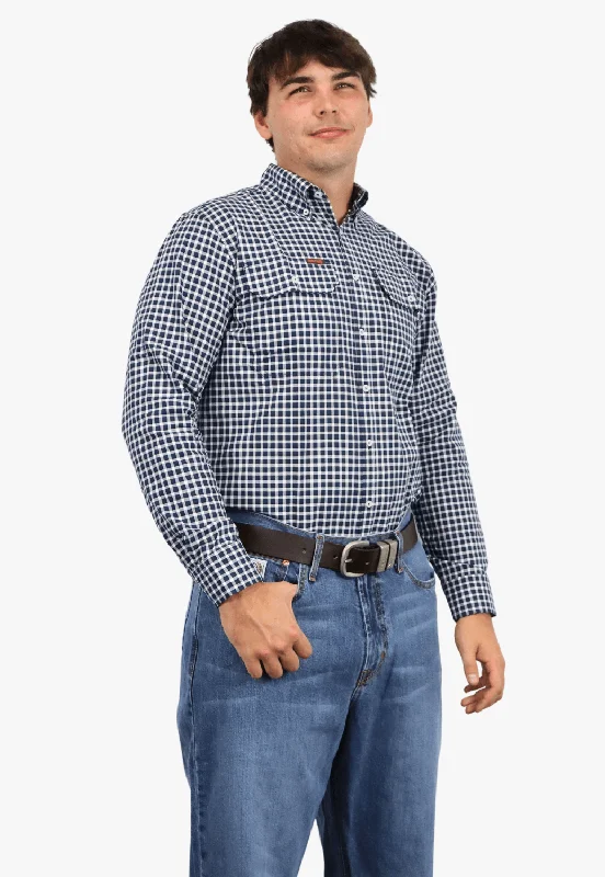 Mustang Mens Long Sleeve Check Shirt