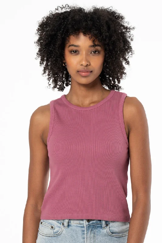 Weekend Shopping Bliss Ribbed Tank _ 141576 _ Mauve