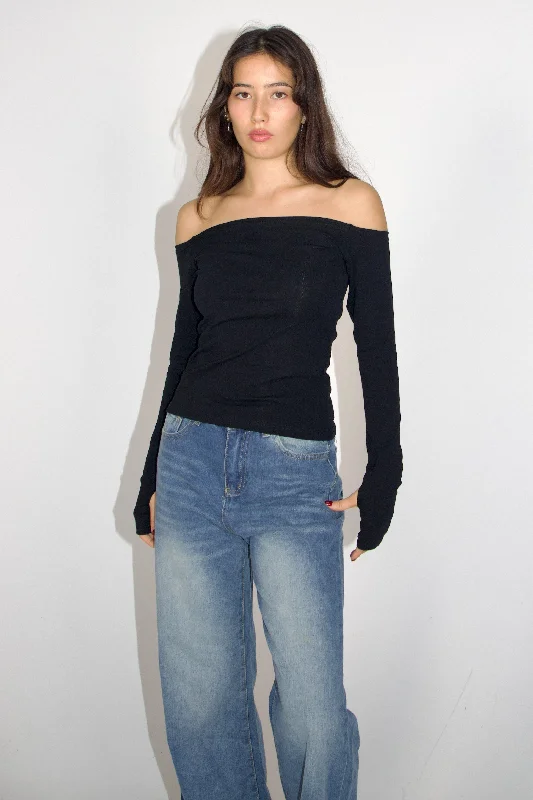 Special Offer Calla off-shoulder long sleeve top